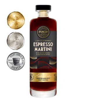Classics Reimagined: Espresso Martini. Award winning vodka cocktail by Punch Club®
