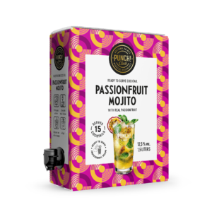 1,5L bag-in-box passionfruit mojito cocktail by Punch Club