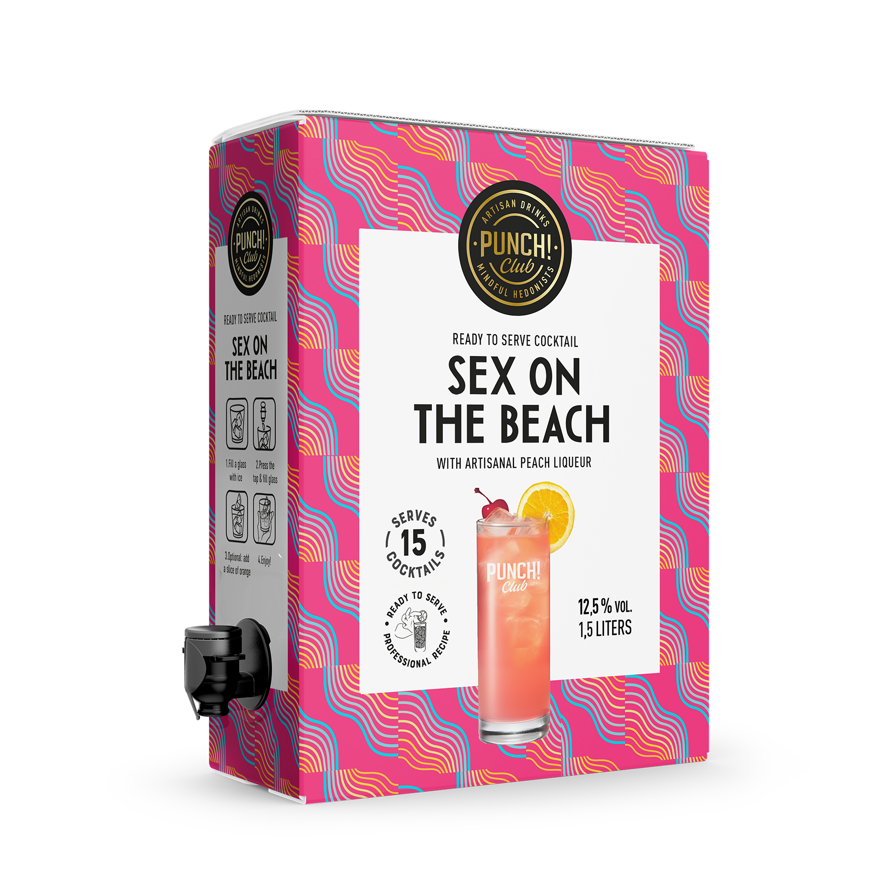 1,5L bag-in-box Sex on the Beach cocktail by Punch Club